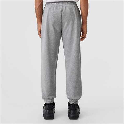 burberry grey melange jogger lounge pants|Cotton Jogging Pants in Pale grey melange .